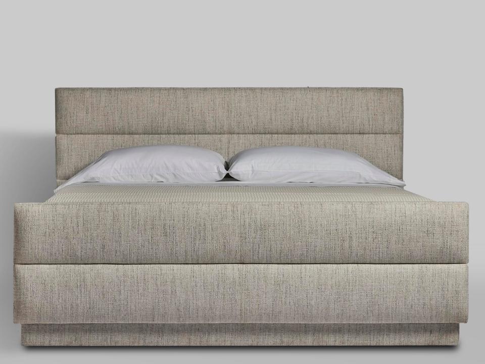Hawthorne Beach Heather Gray Upholstered King Panel Bed