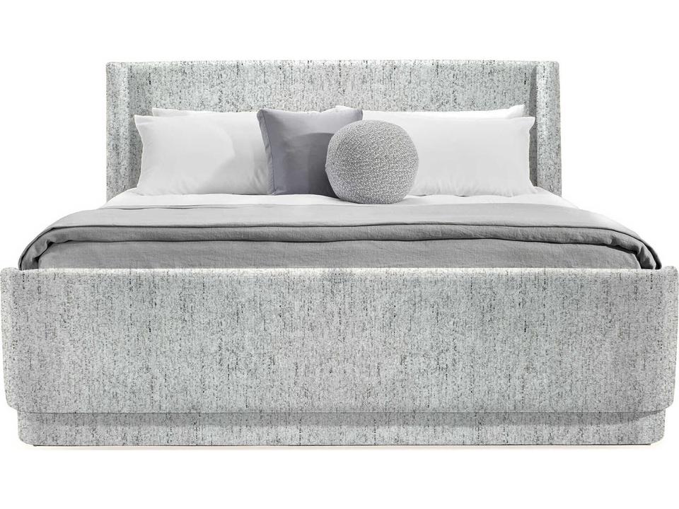 Kaia Maya Jade Gray Upholstered King Panel Bed