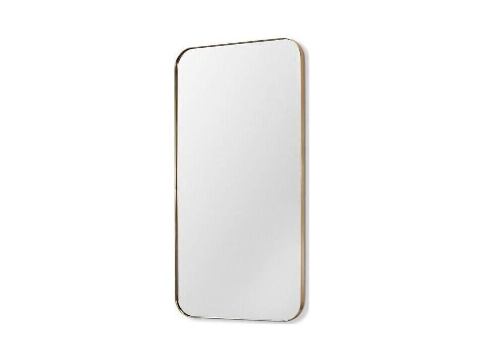 Aalina Brushed Brass Plain Mirror Floor Rectangular