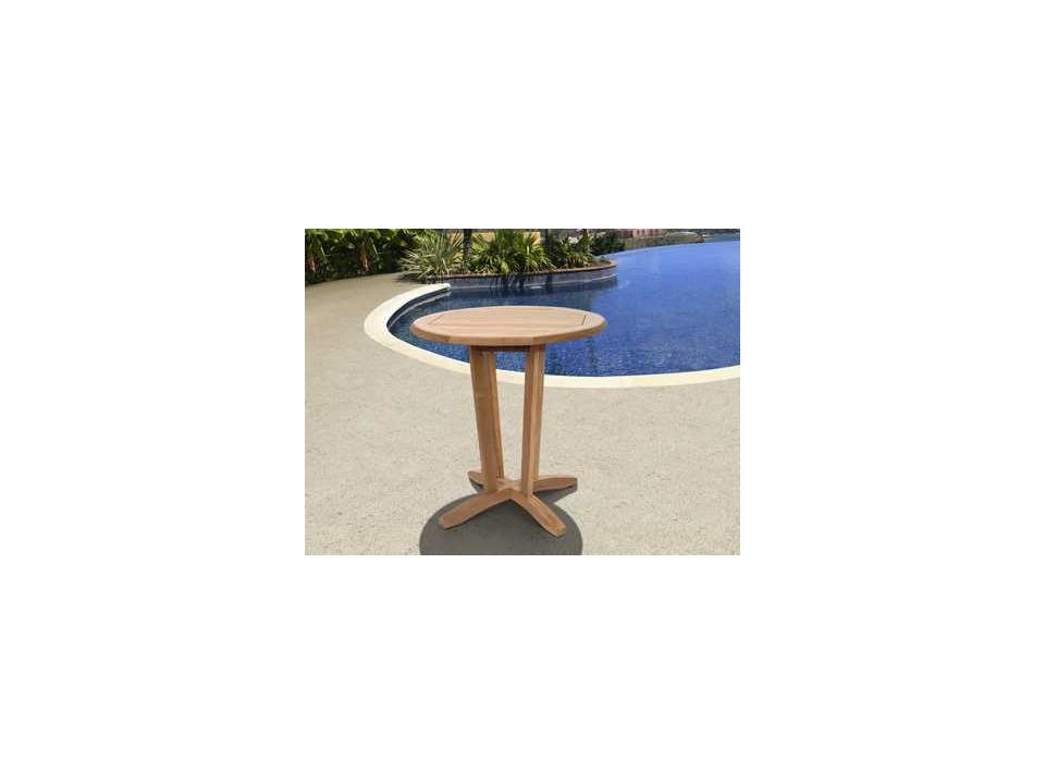Amazonia Round Outdoor Teak Cocktail Table