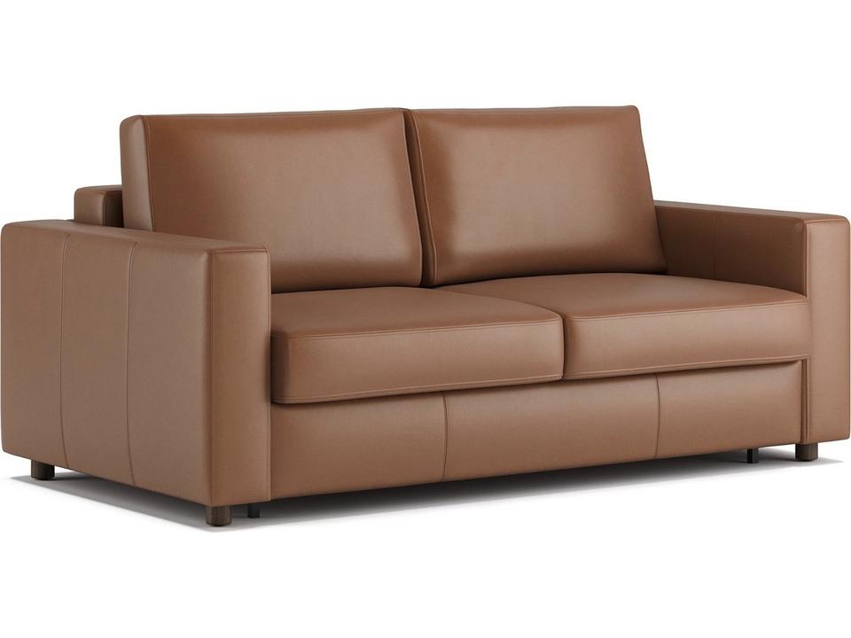 Neah Sofa Bed Standard Arms in Cognac Leather