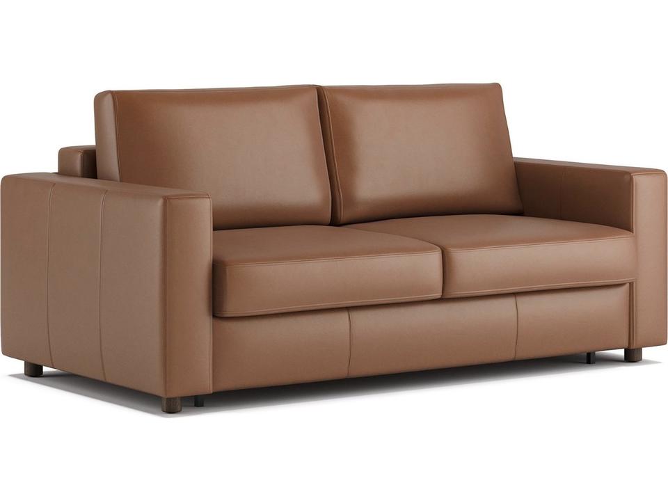 Neah Sofa Bed Standard Arms in Cognac Leather