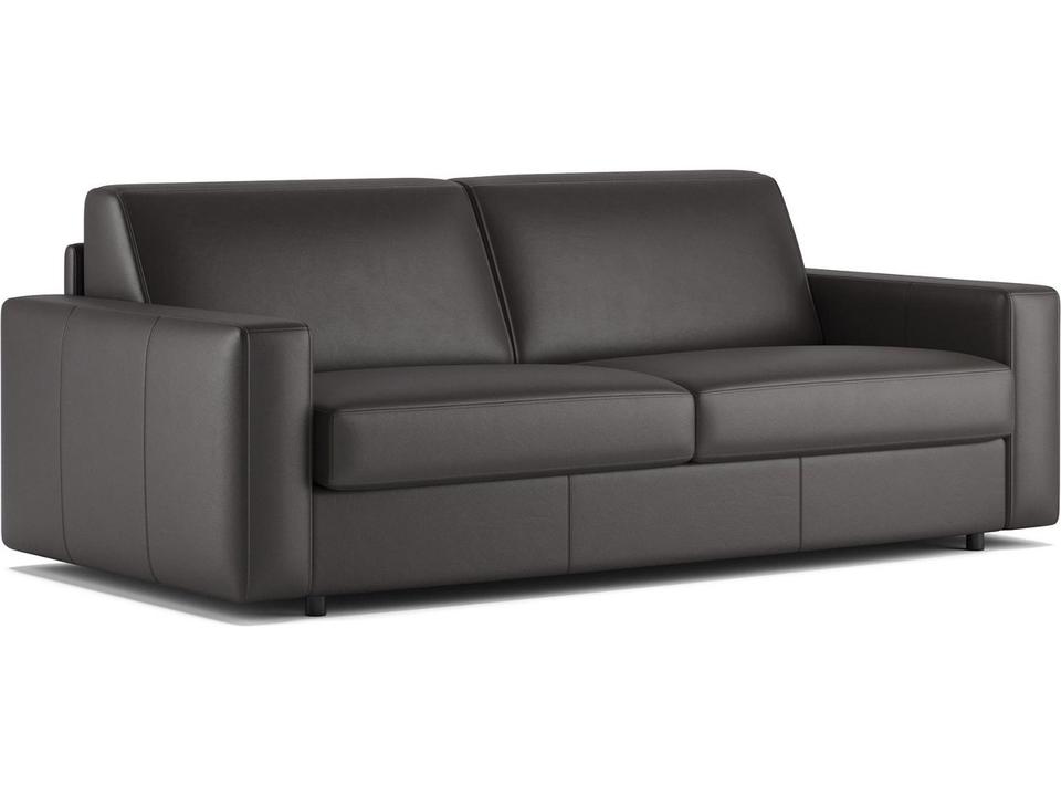 Carnell Sofa Bed Standard Arms in Dark Brown Leather