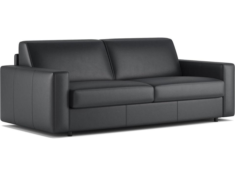 Carnell Sofa Bed Standard Arms in Black Leather