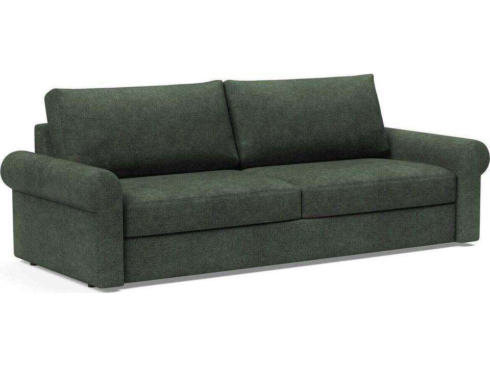 Vilander Avella Pine Green Upholstered Sofa Bed with Roll Arms