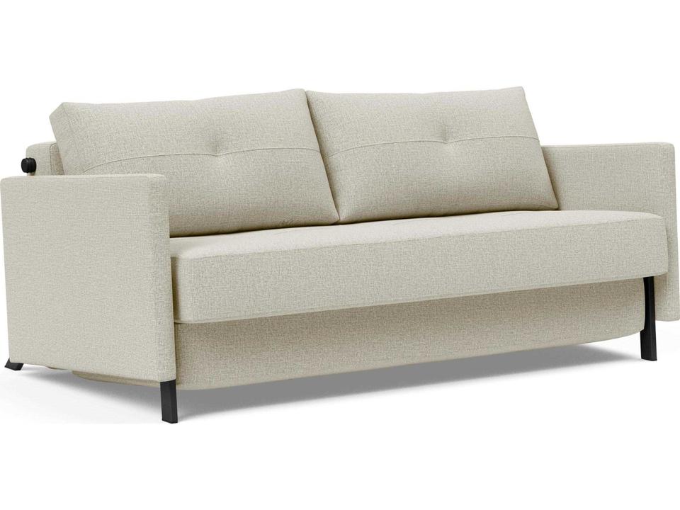 Living Cubed 2-Seat Upholstered Queen Sleeper Sofa with Arms