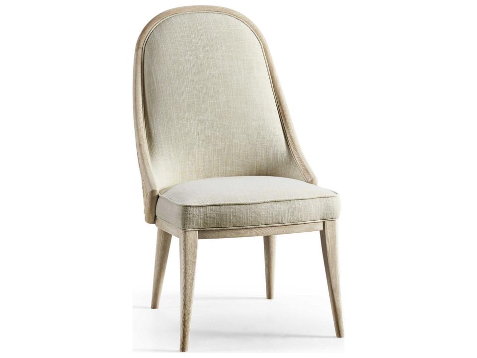 Water Oak Wood Upholstered Armless Dining Chair