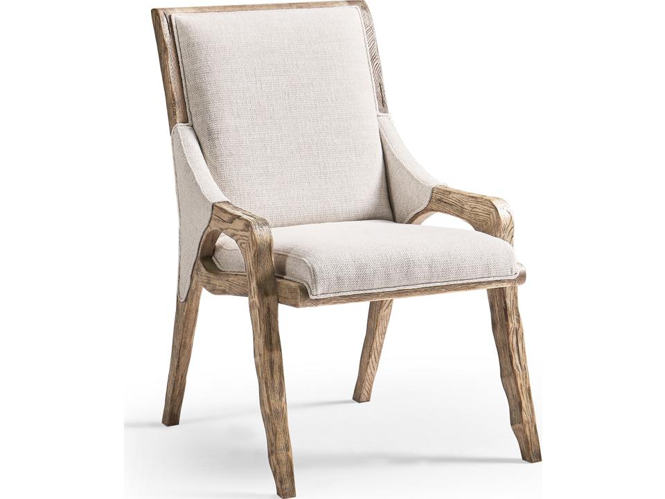 Echo Canyon Oak Wood Upholstered Armless Dining Chair
