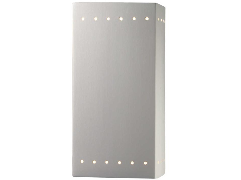 Ambiance Large Rectangle Outdoor Wall Sconce with Perforations Open Top and Bottom