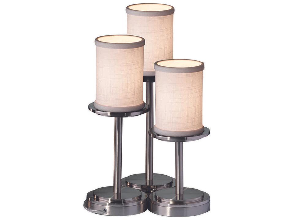 Textile Dakota 3-Light Table Lamp with 3-Way Touch Switch