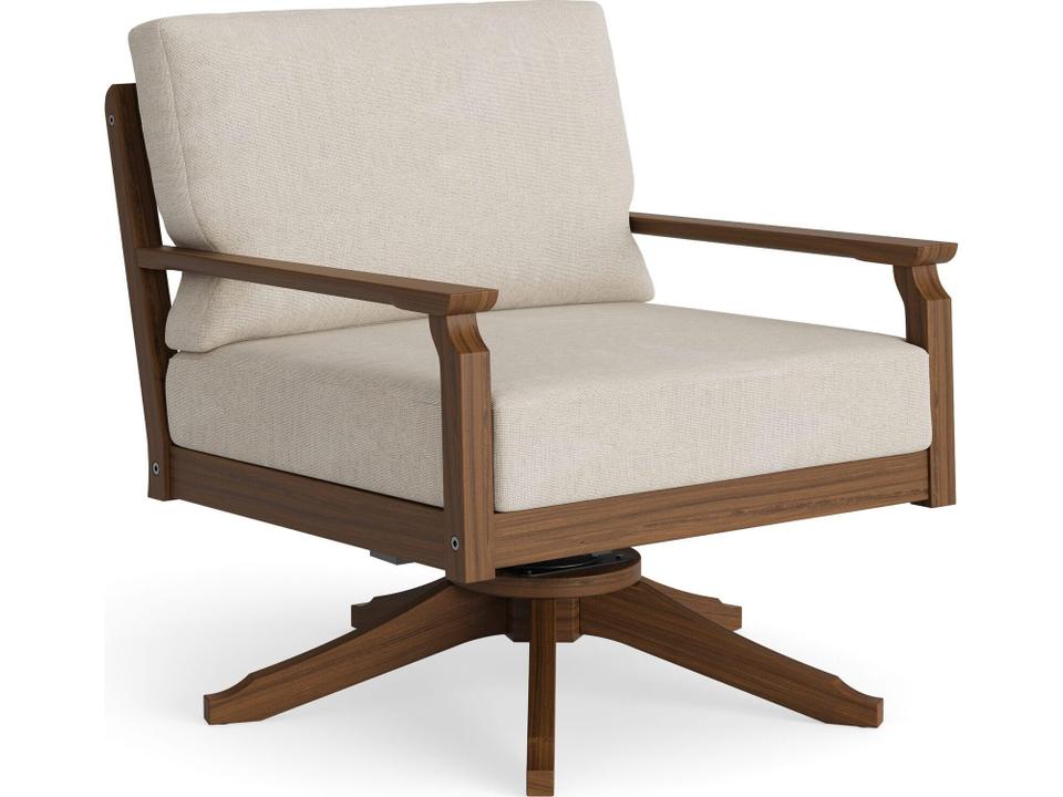 Unicon Ipe and Aluminum Swivel Rocker with Viro Fiber Seat