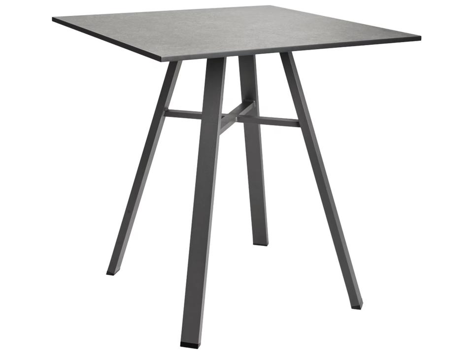 Harmony 29-Inch Square HPL Bistro Table in Dark Gray