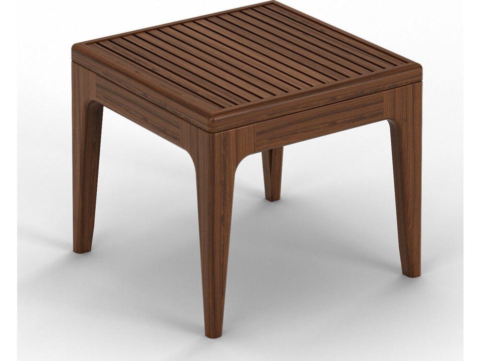 Mix 18-Inch Square Ipe Wood Side Table