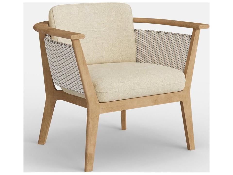 Soleo Lounge Chair with Solara Fiber Basket and Teak Frame