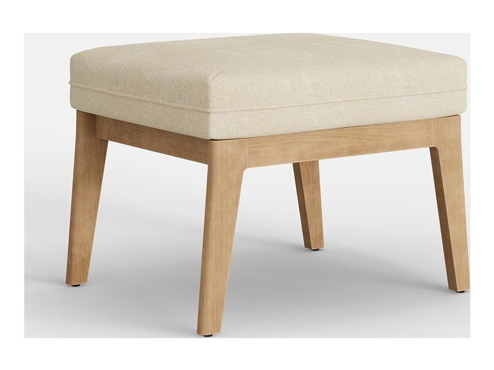 Soleo Ottoman with Solara Fiber and Teak