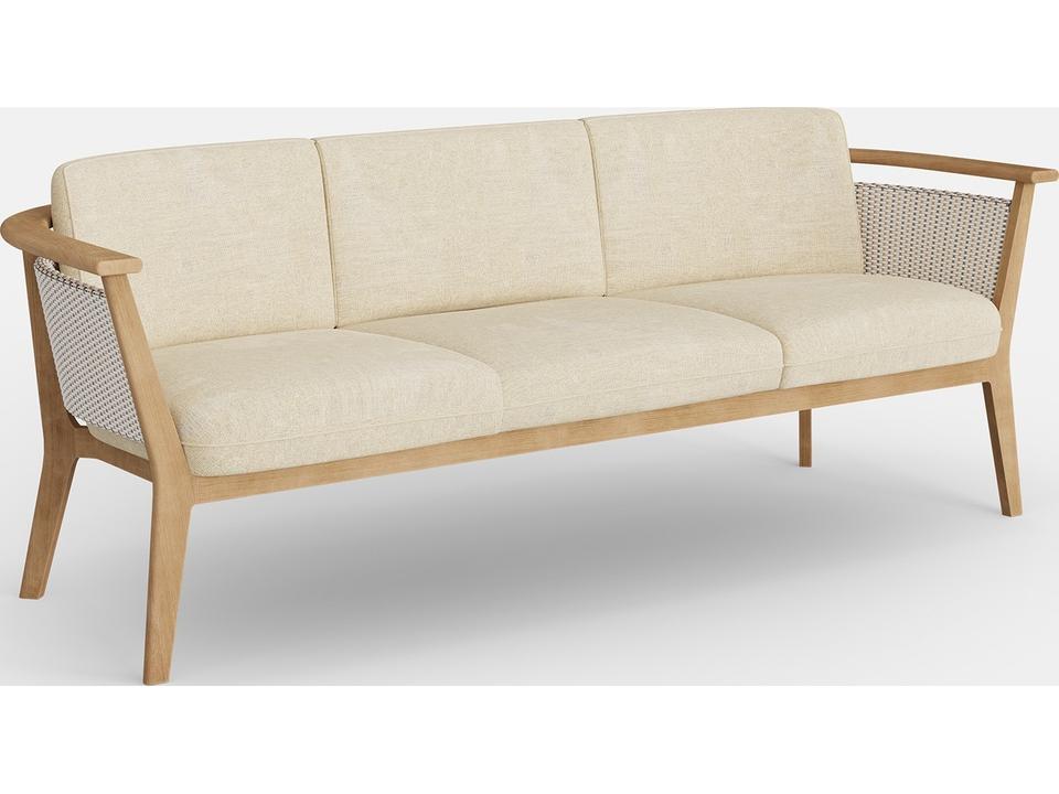 Soleo Teak and Aluminum Sofa