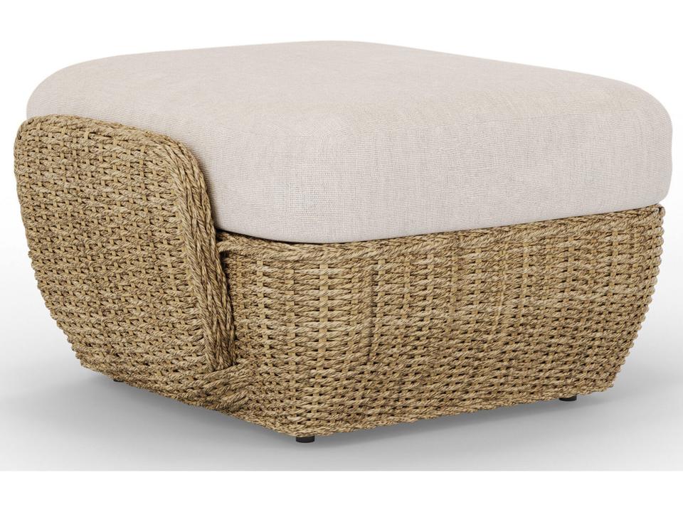Velo Ottoman with Solara Fiber Weave