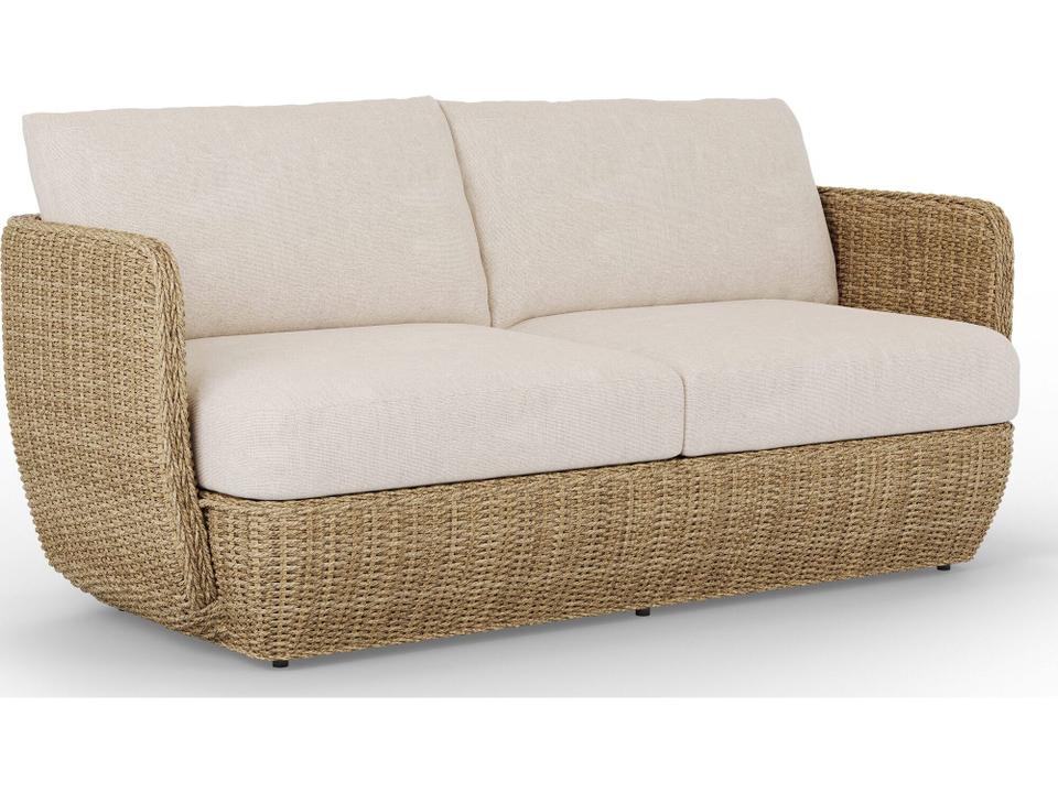 Velo Woven Loveseat with Camel Solara Fiber