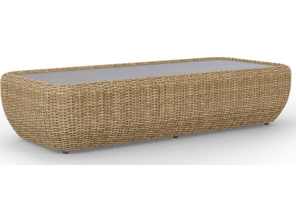 Velo 55-Inch Rectangular Coffee Table with Cement Top