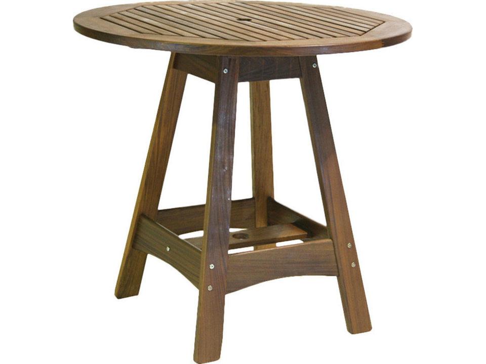 Heritage 41-Inch Round Ipe Hi Dining Table