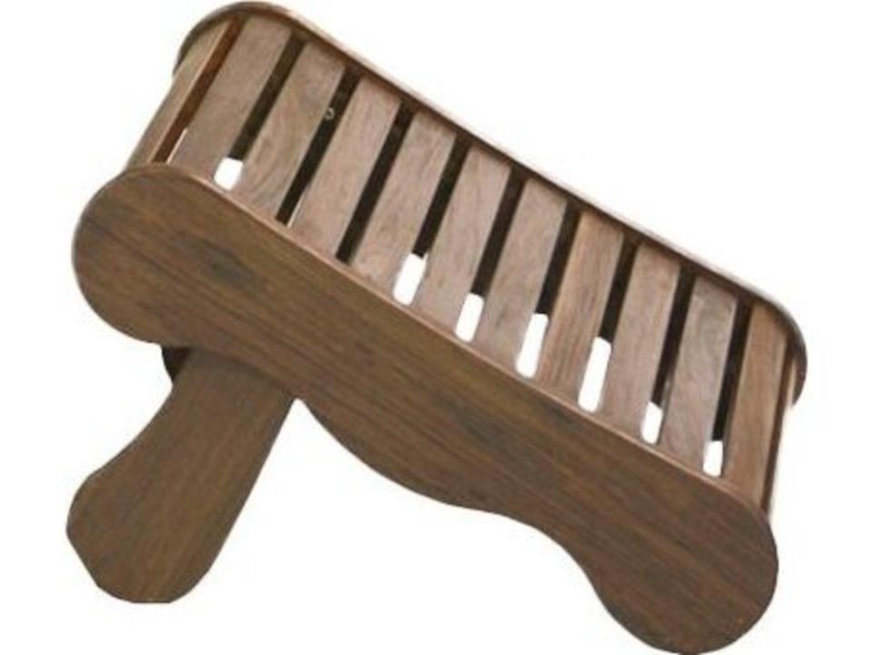 Heritage Ipe Wood Adirondack Footrest in Chocolate Brown