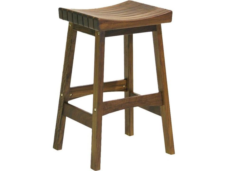 Heritage Sunset Backless Ipe Wood Bar Stool