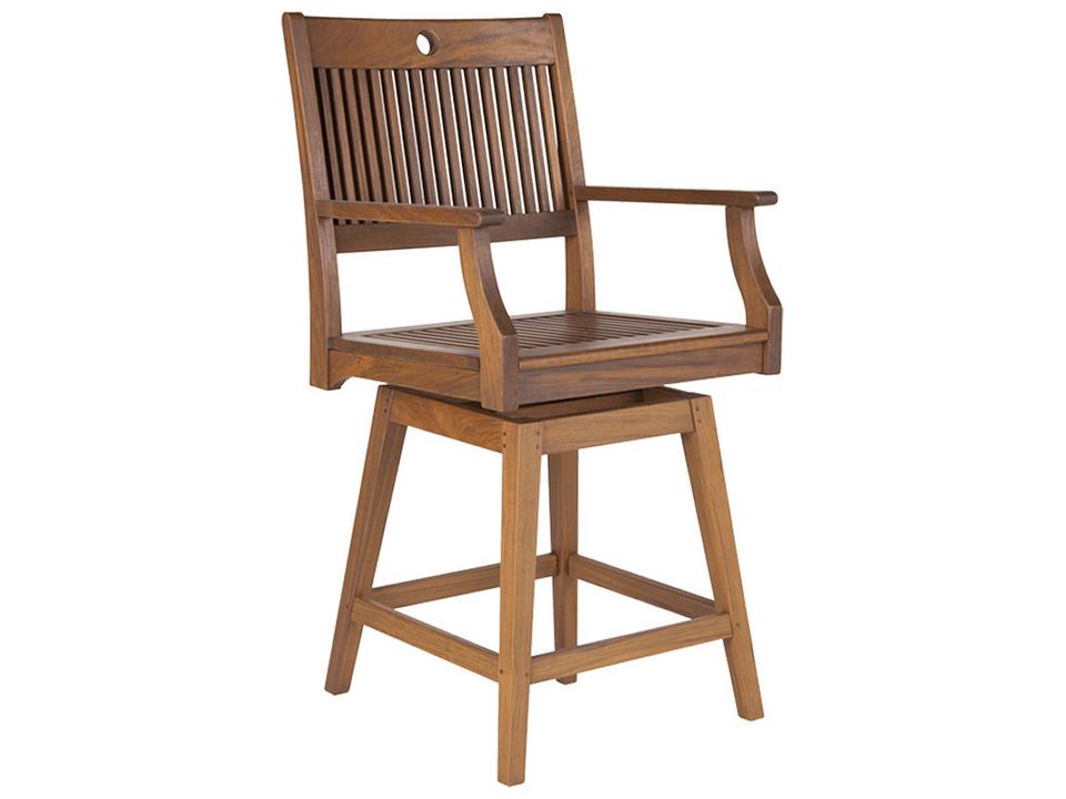 Opal Ipe Swivel Counter Height Arm Chair
