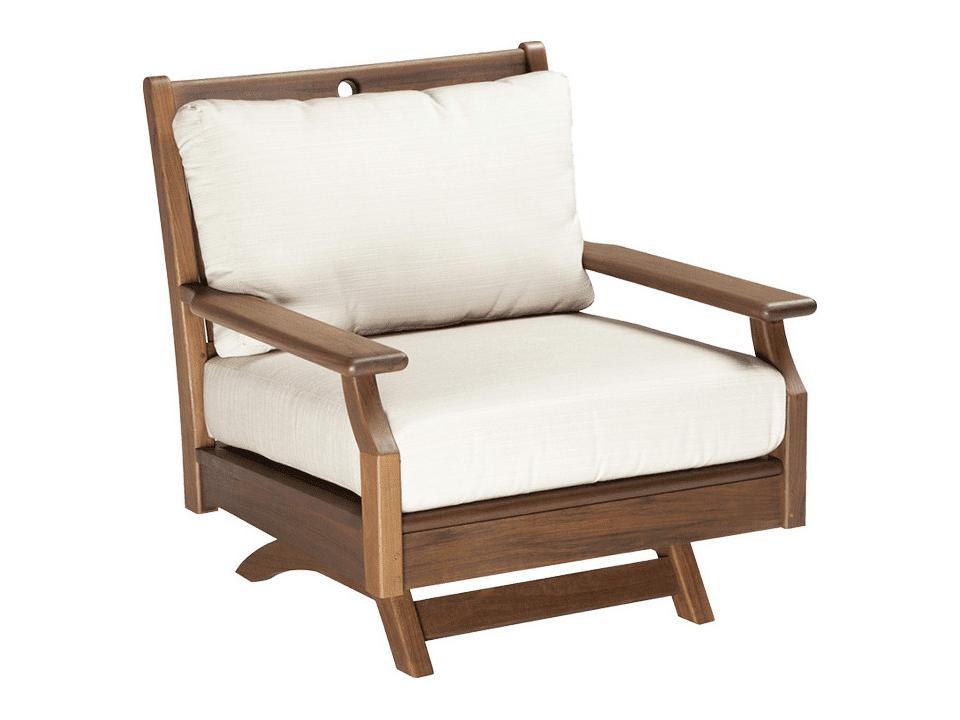 Furniture Opal IPE Swivel Rocker with Low Back Cushions