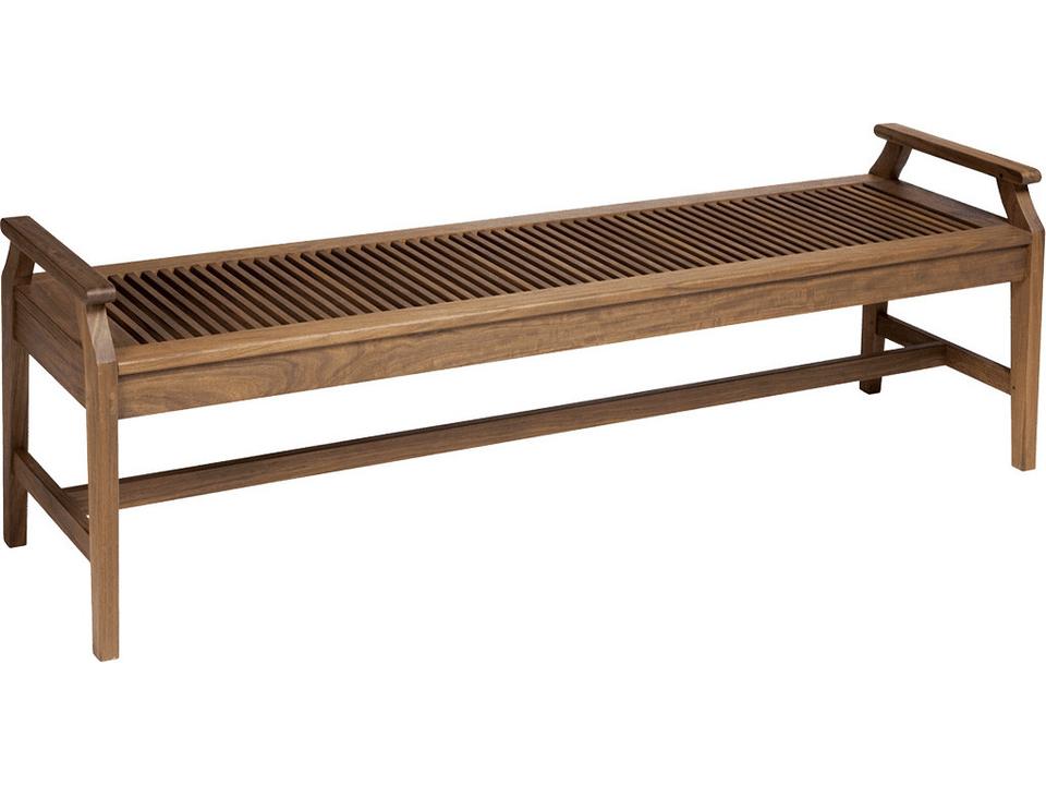 Opal 72 Inch Ipe Backless Bench with Arms