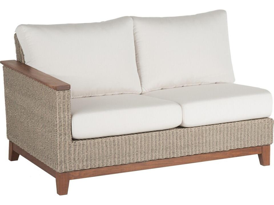 Coral Viro Fiber and Ipe Sectional Right Arm Seat in Natural