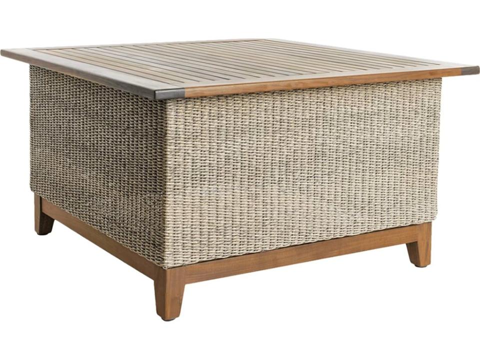 Coral 42 Inch Square Chat Table with Ipe Timber and Viro Fiber in Natural