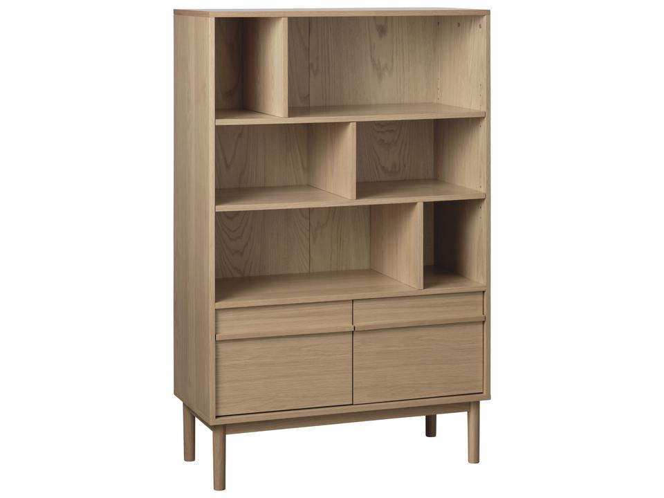 Ponza Oak Wood Display Cabinet with 2 Doors