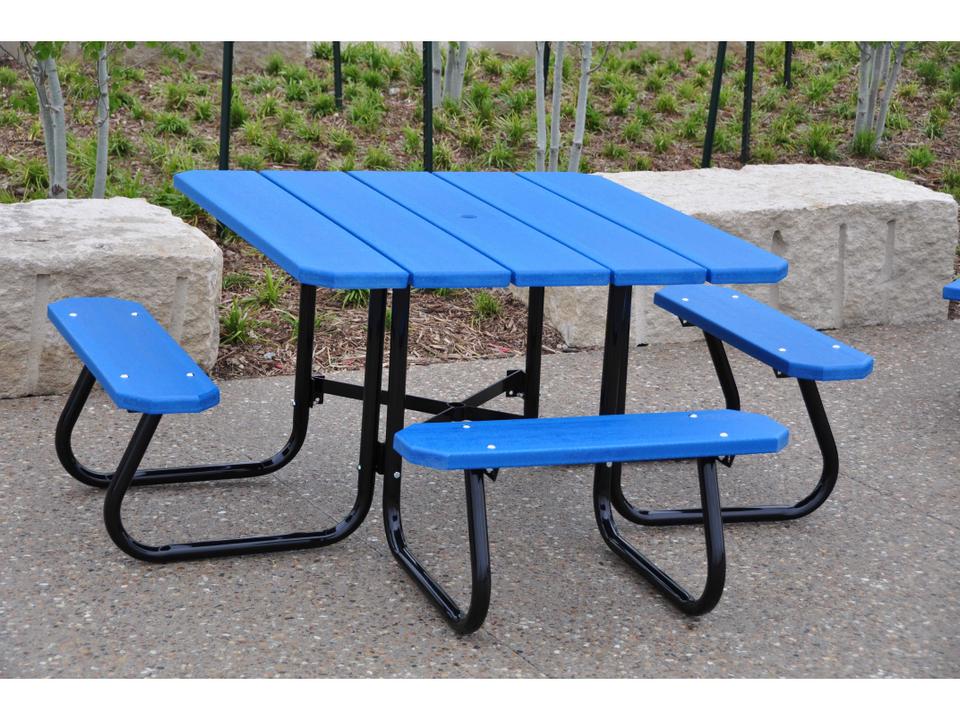 Square ADA Steel Square Patio Picnic Table