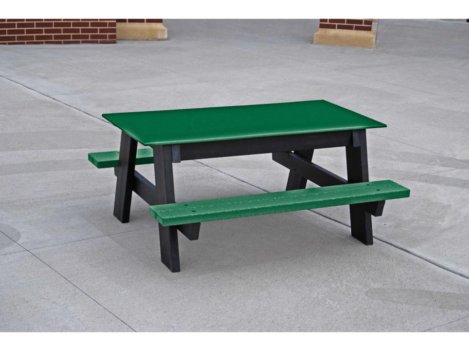 Kids Recycled Plastic Rectangular Outdoor Patio Picnic Table