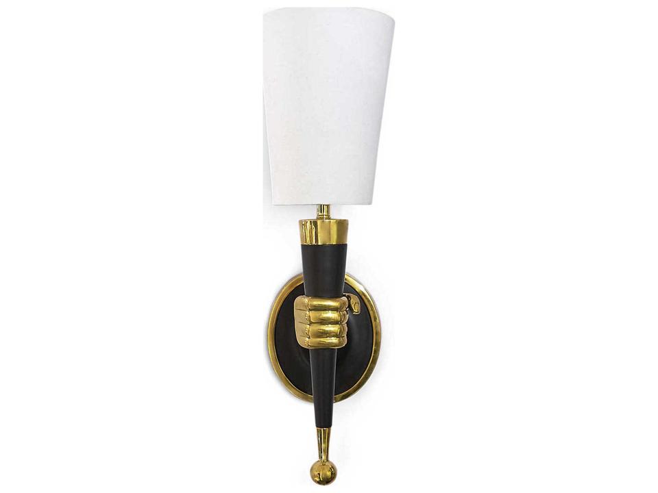 Brass Hand Wall Sconce Polished Accent Light