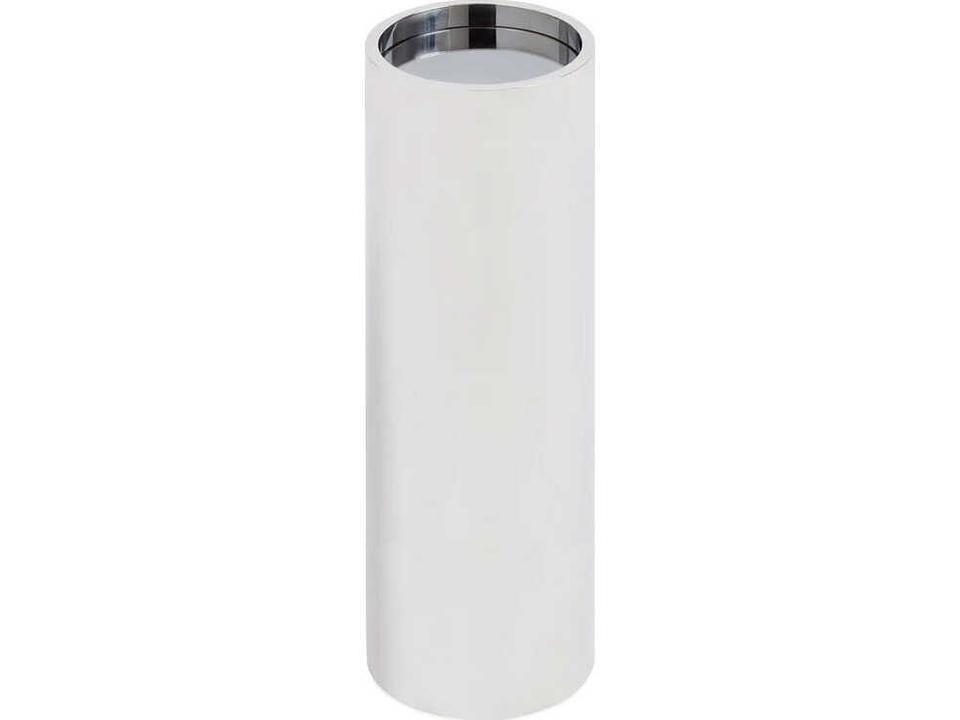 Alphaville Round Mirror Polished Stainless Steel End Table