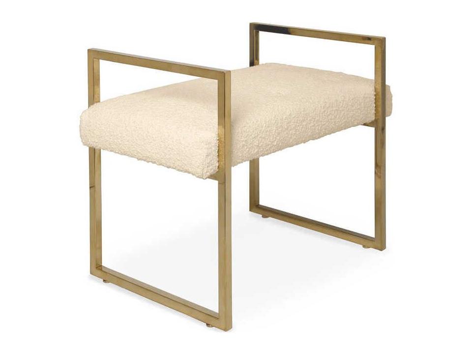 Beaumont Olympus Oatmeal Beige Upholstered Accent Bench
