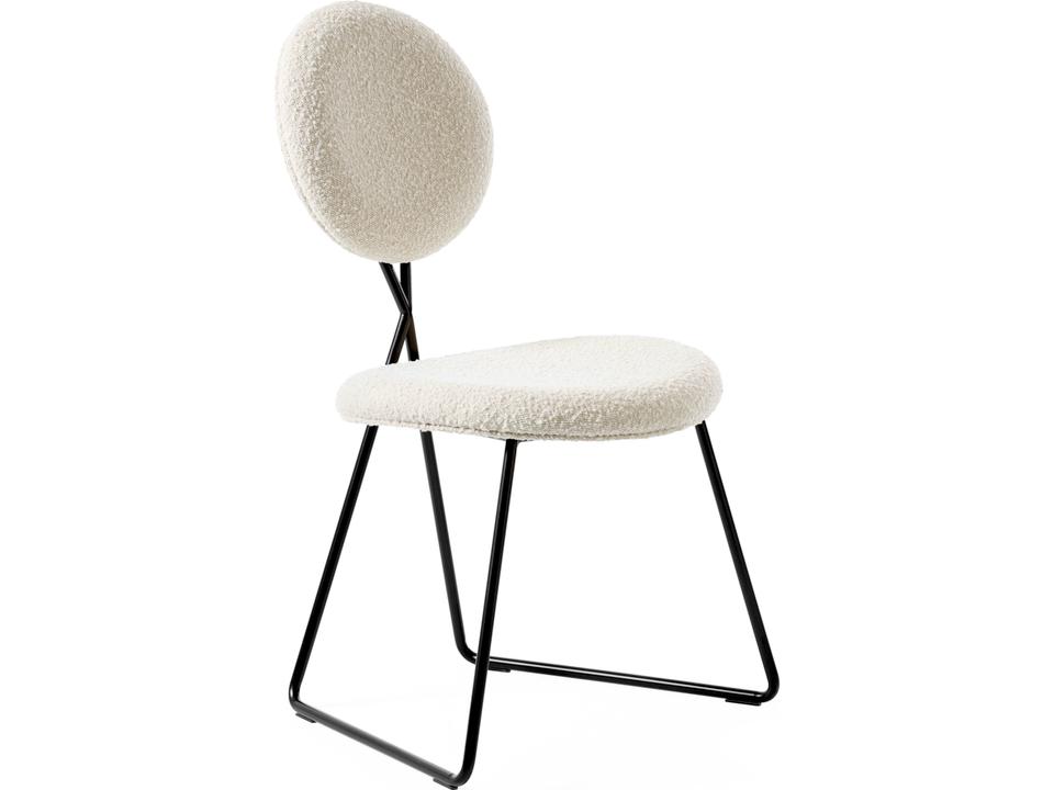 Caprice White Upholstered Armless Dining Chair