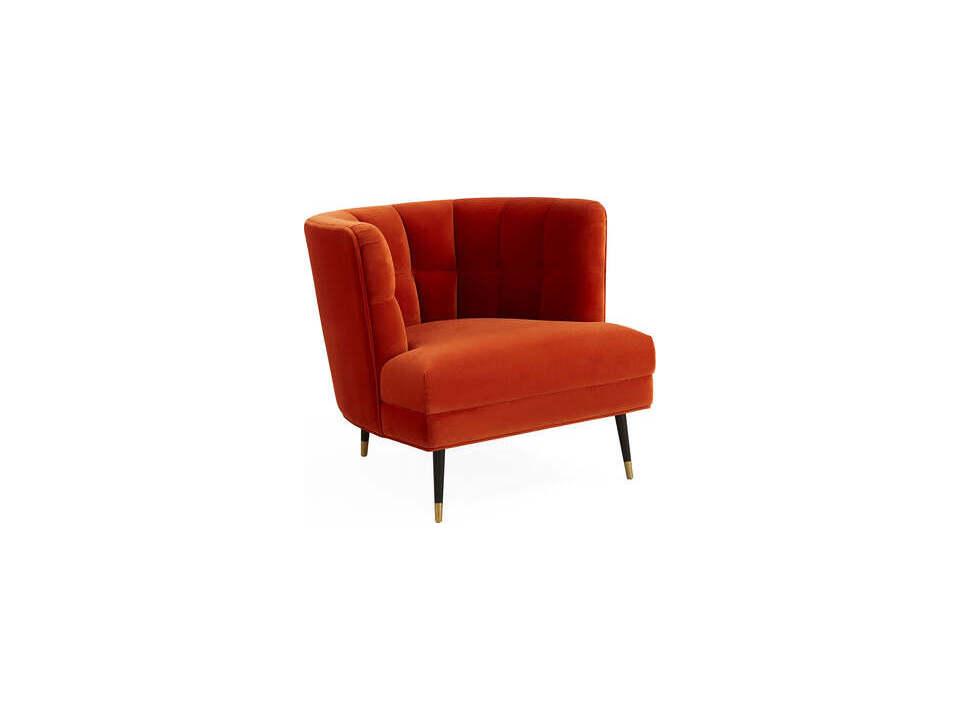 Draper Orange Fabric Accent Chair