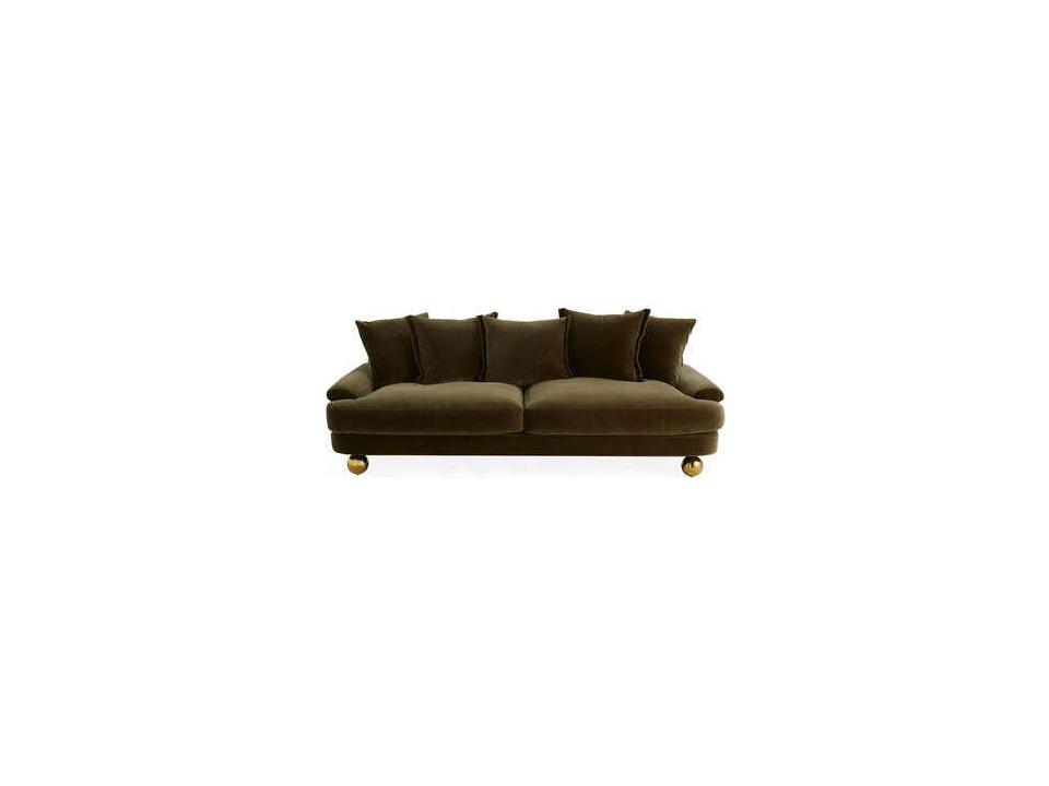 Greenwich 4-Seat Velvet Sofa in Green