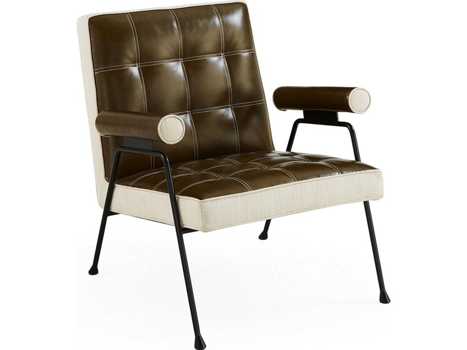 Belmondo Black Leather Accent Chair