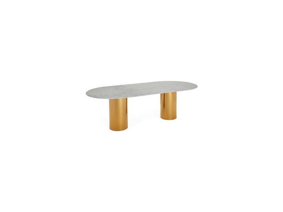 Alphaville Oval Marble Dining Table