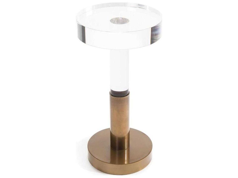 Round Glass End Table