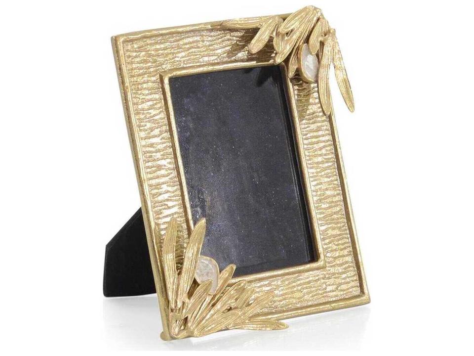 Stone Glade Brass Photo Frame with Floral Motifs