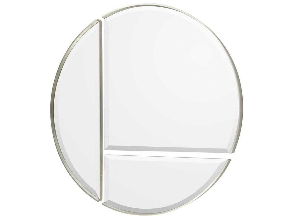 Gimonnet Round Wall Mirror Pewter Silver Finish
