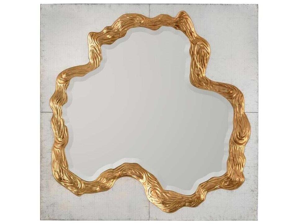 Callahan Square Wall Mirror with Eglomise Detail