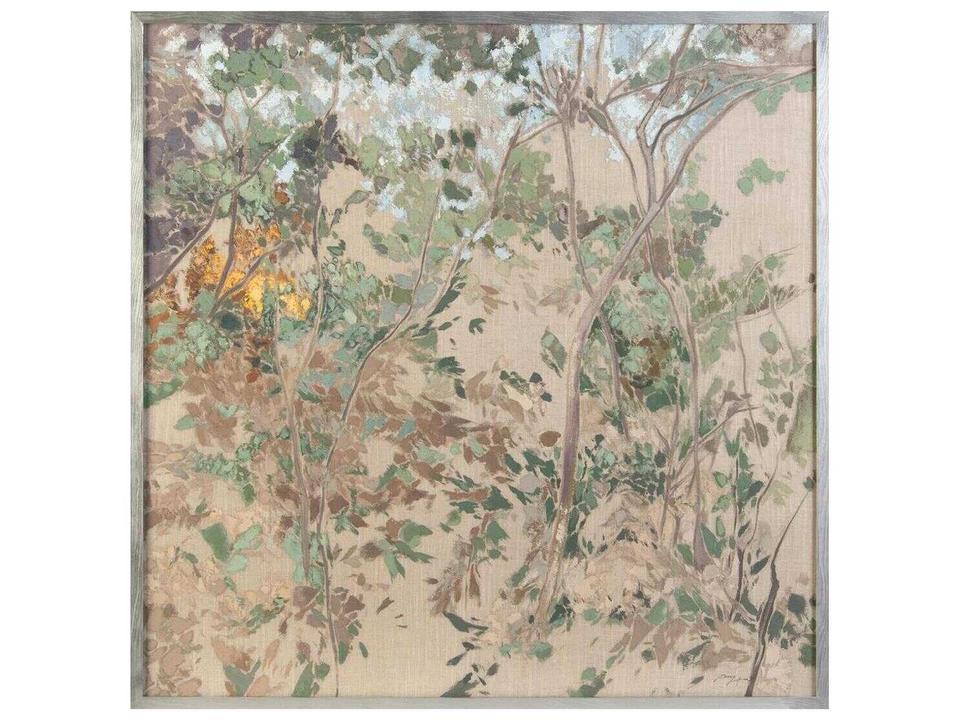 Teng Fei's Whispering Woods Shadow Box Wall Art with Silver Pinewood Frame