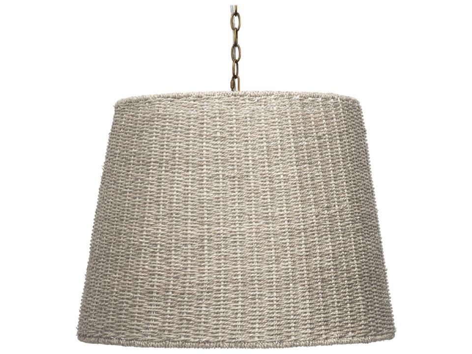 2-Light Natural Brown Drum Pendant
