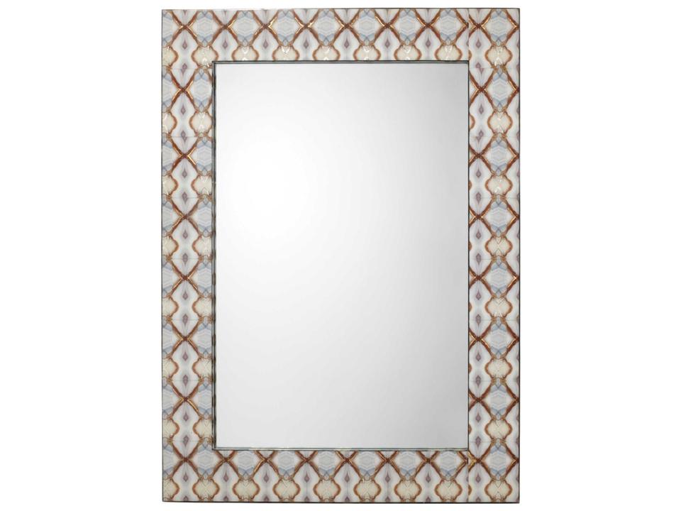 Kaleidoscope Rectangle Mirror Blue with Gold Leaf