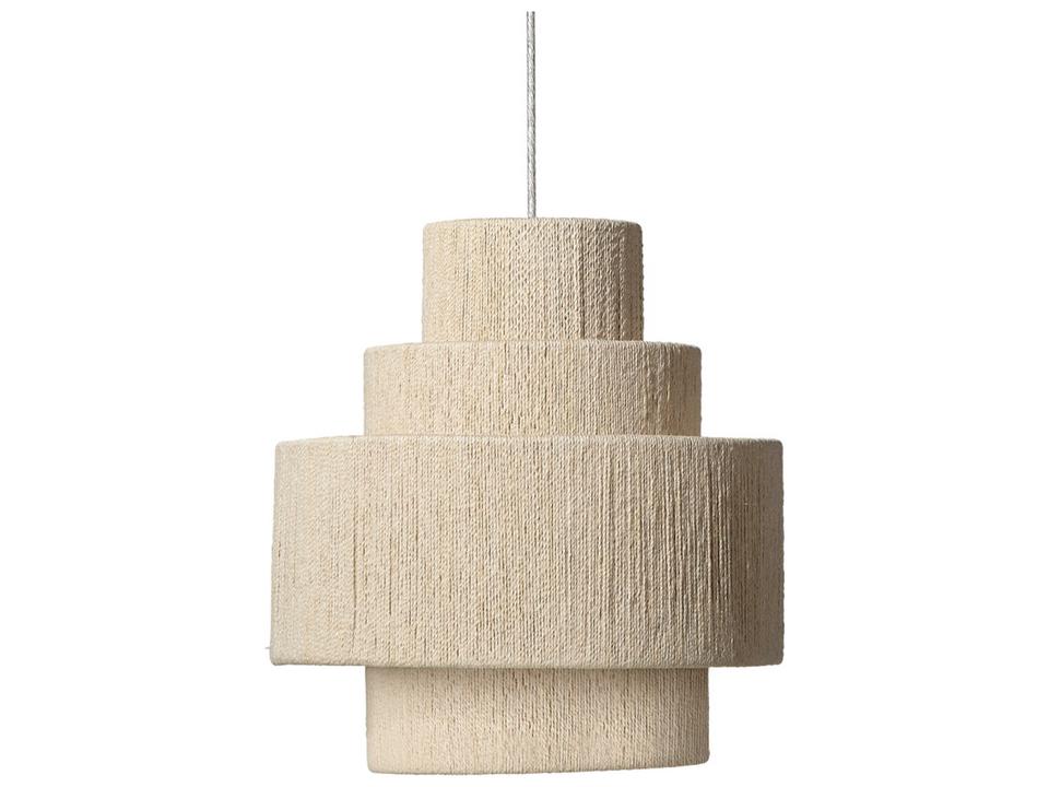 Filament 1-Light Off White Tiered Rope Pendant Light